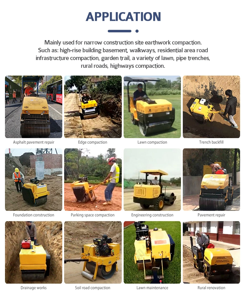 Hot Sale Mini Small Type Vibratory Road Roller Compactor Machine