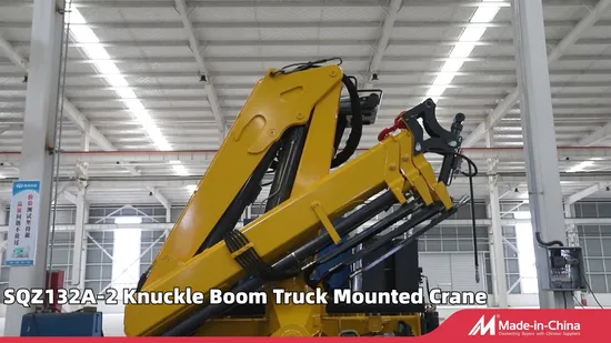 Grúa montada sobre camión con pluma articulada telescópica hidráulica de 6 toneladas