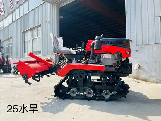 Granja agrícola oruga de caucho 25HP 35HP Tractor sobre orugas con lanza giratoria